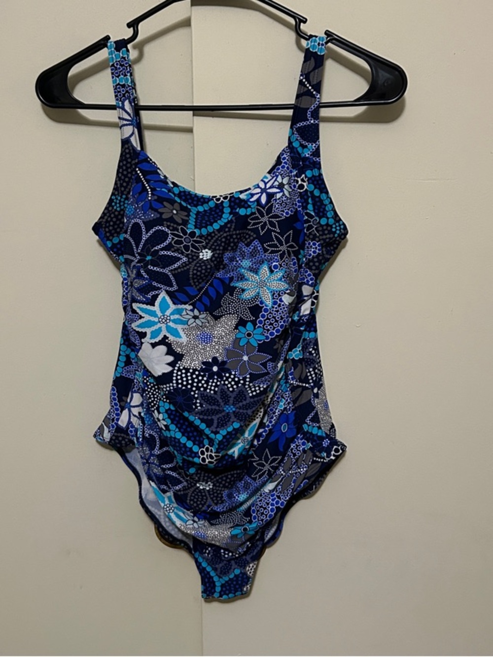 Blue Floral One-Piece Swimsuit